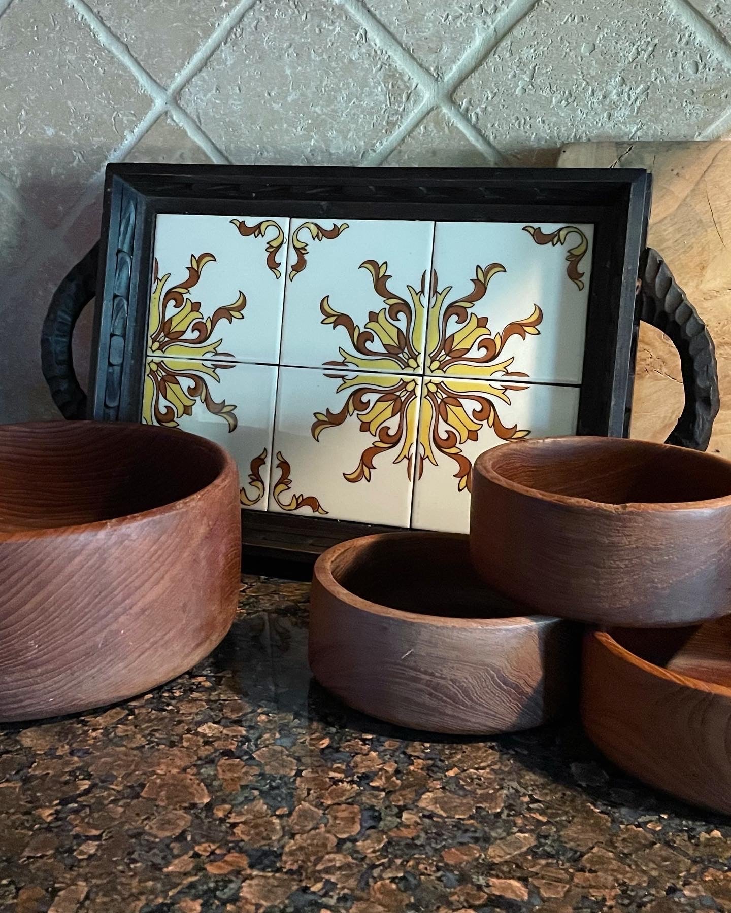 Vintage MCM Goodwood Teakwood Salad Bowl Set