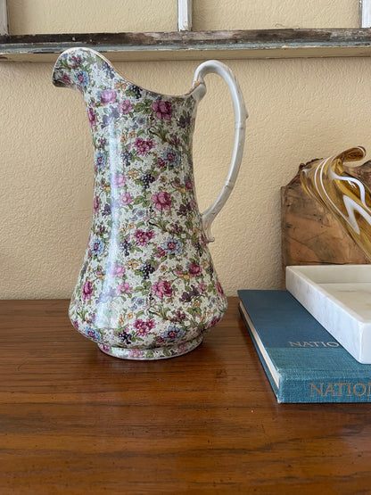 Floral Porcelain Pitcher