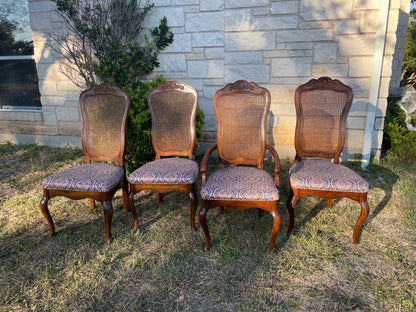 Vintage French Provincial Cane Back Chairs