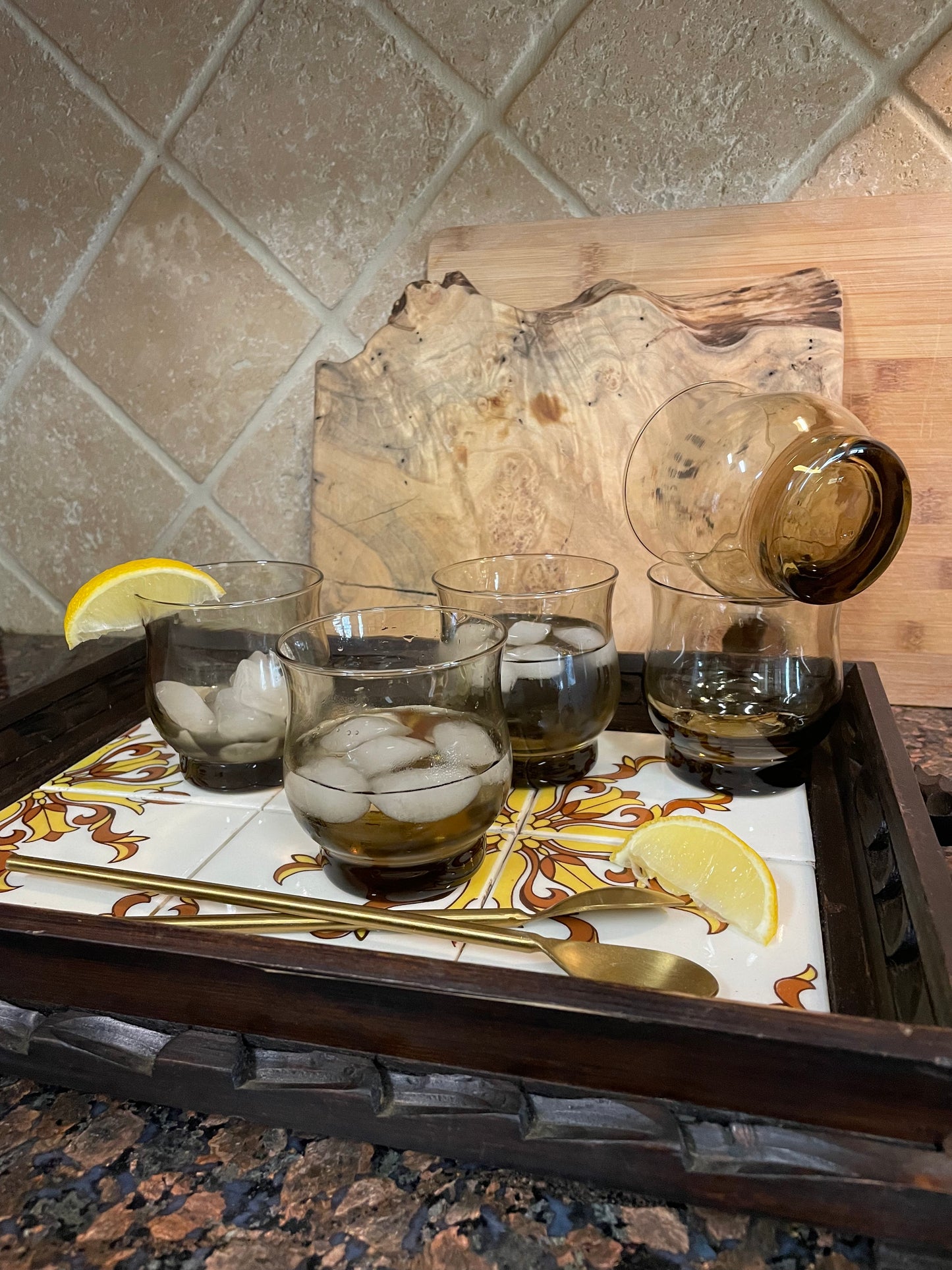 Impromptu Tawny Brown Libbey Glassware