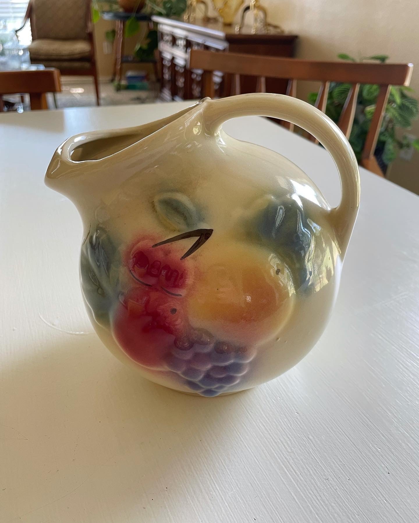 Shawnee Pottery Pitcher Fruit Design