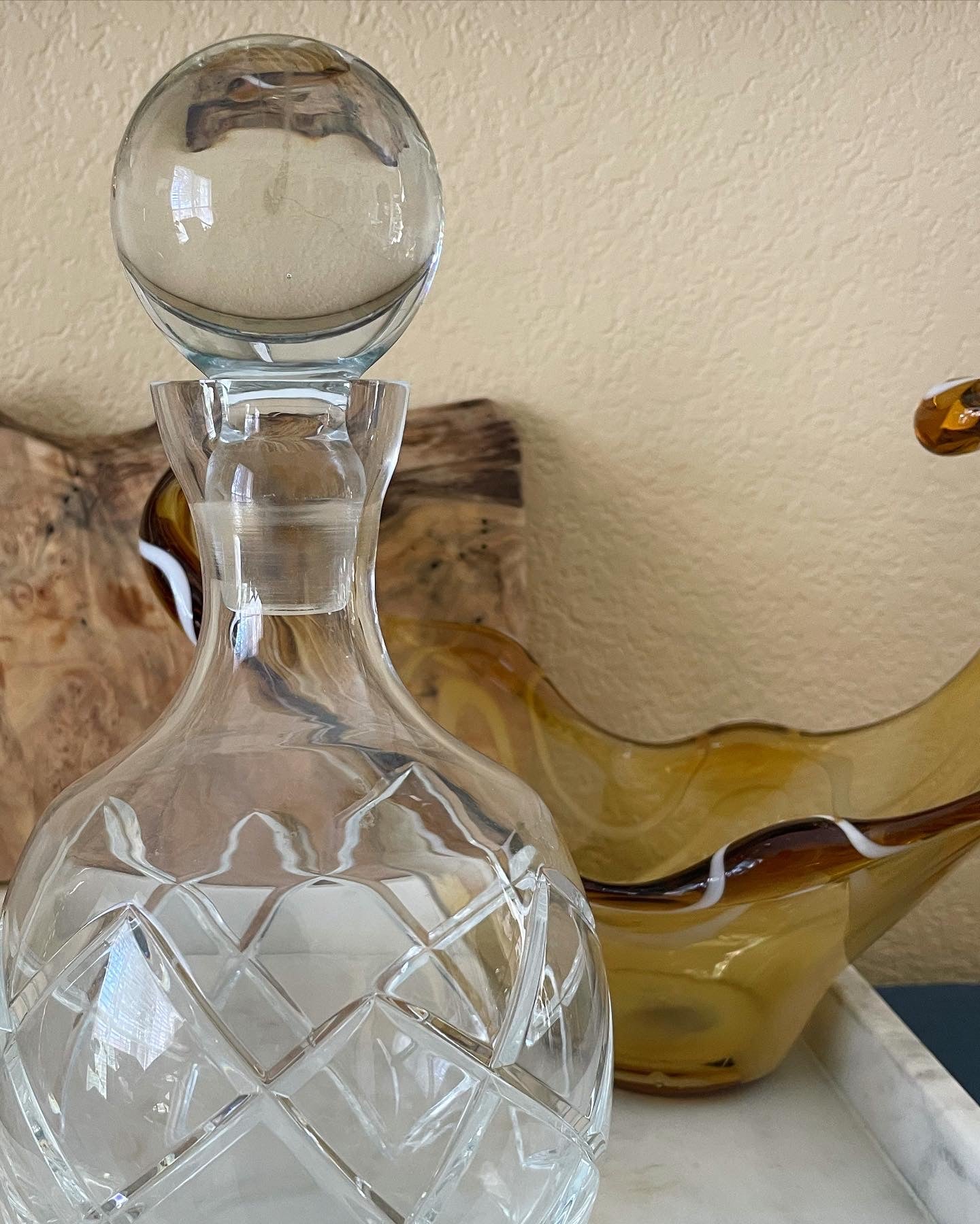 Cut Crystal Decanter Stamped