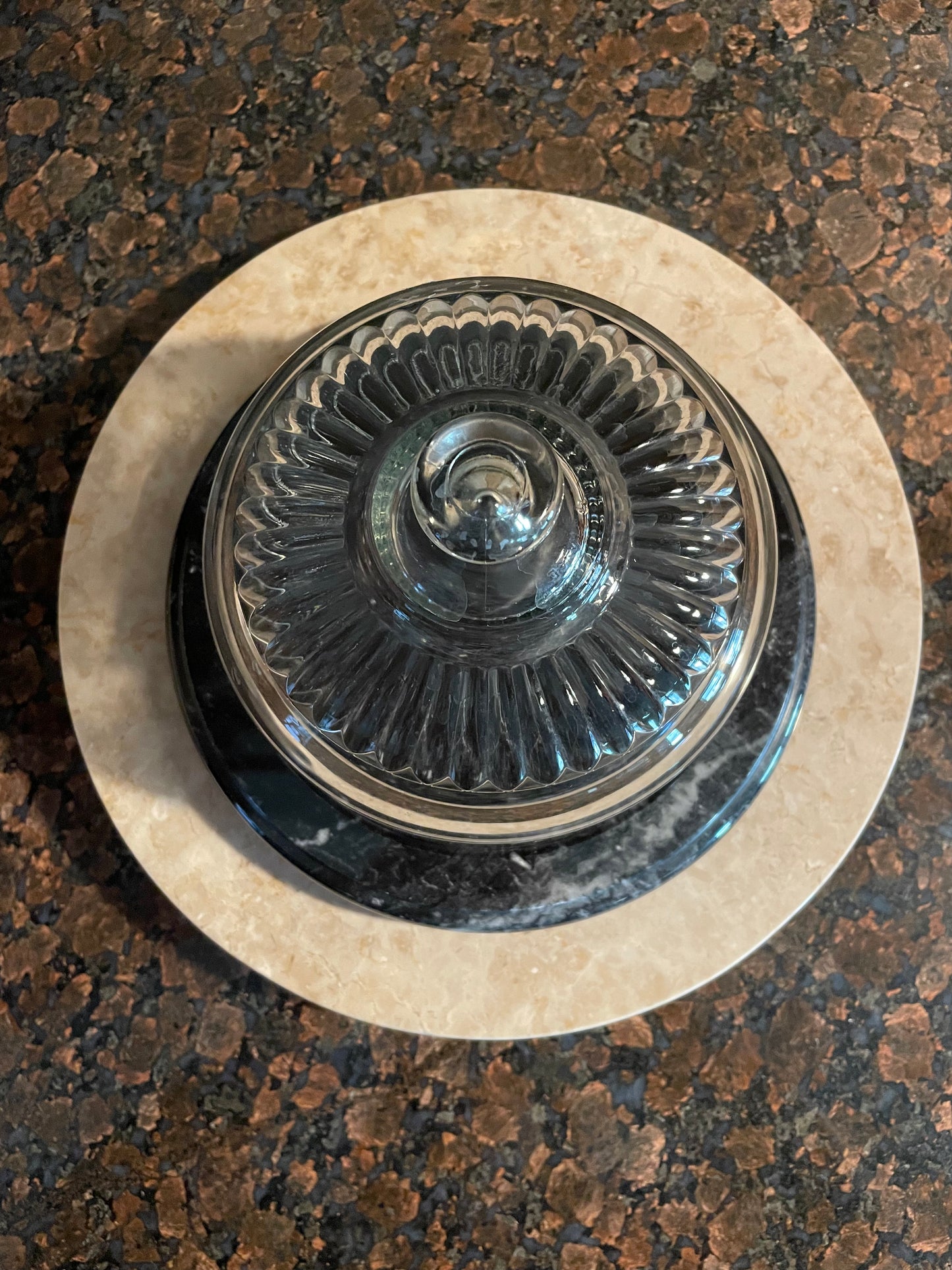 Marble Charcuterie Board With Glass Dome