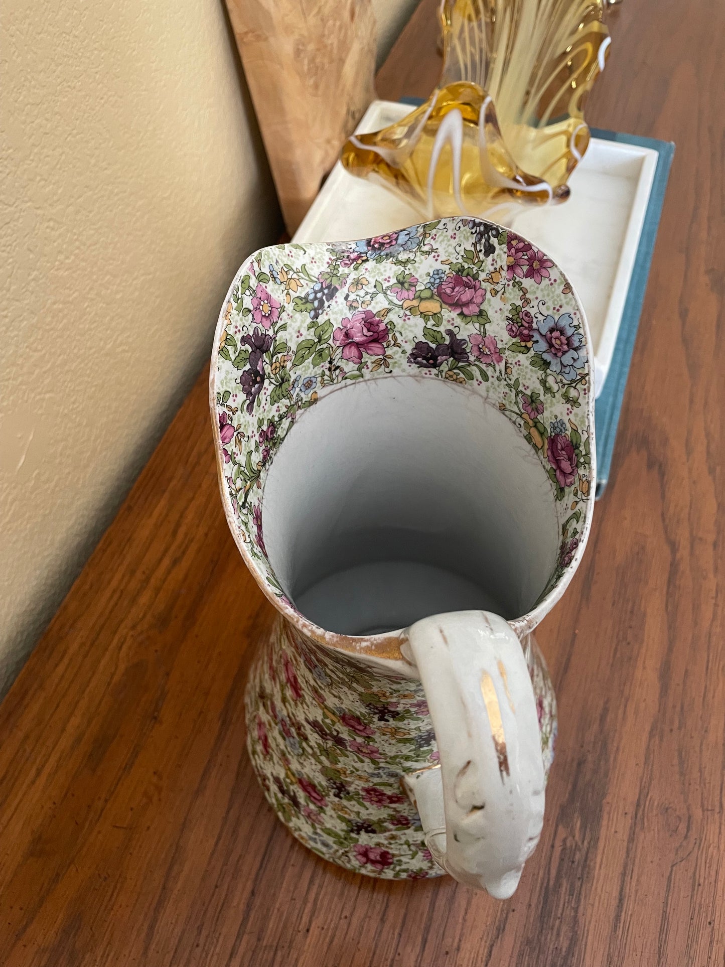 Floral Porcelain Pitcher