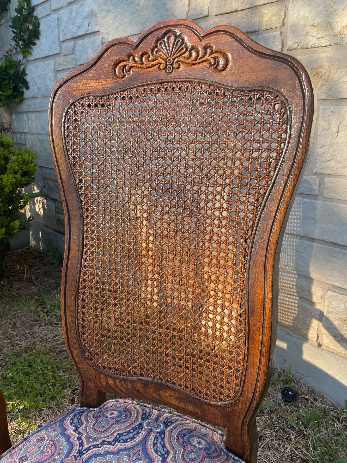 Vintage French Provincial Cane Back Chairs