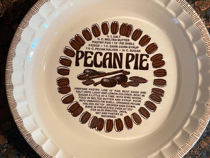 Pecan Pie Plate With Lid