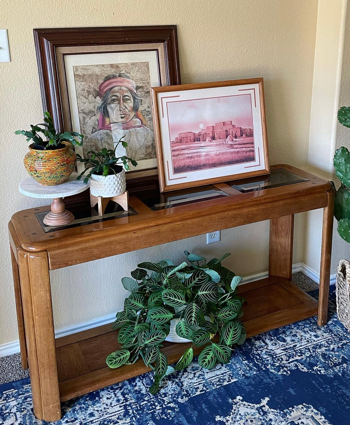 Vintage Oak Sofa Table