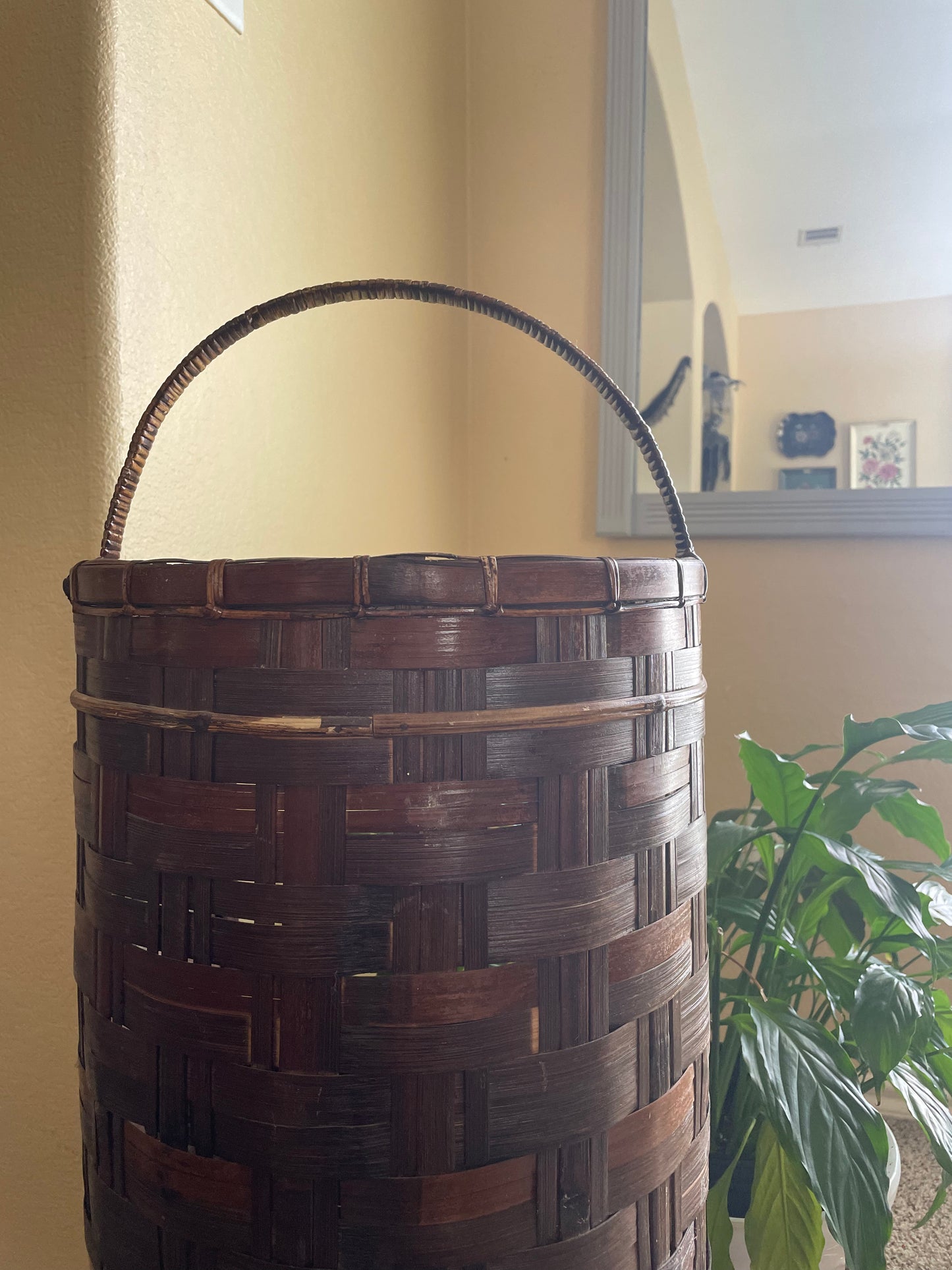 Three-Tier Wicker Shelf