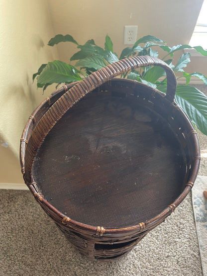 Three-Tier Wicker Shelf