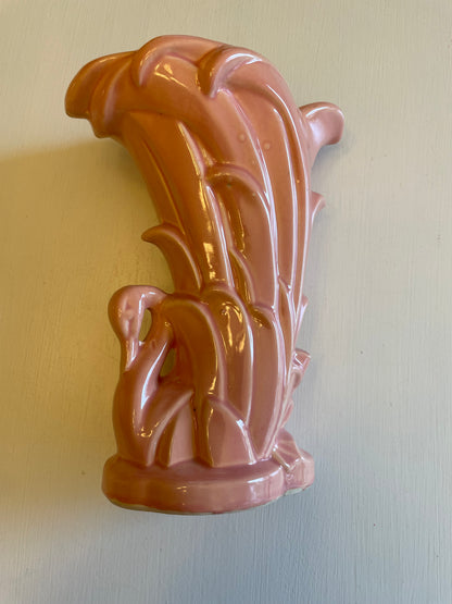 Pink McCoy Pottery Swam Vase