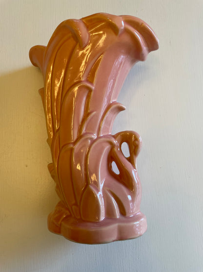 Pink McCoy Pottery Swam Vase