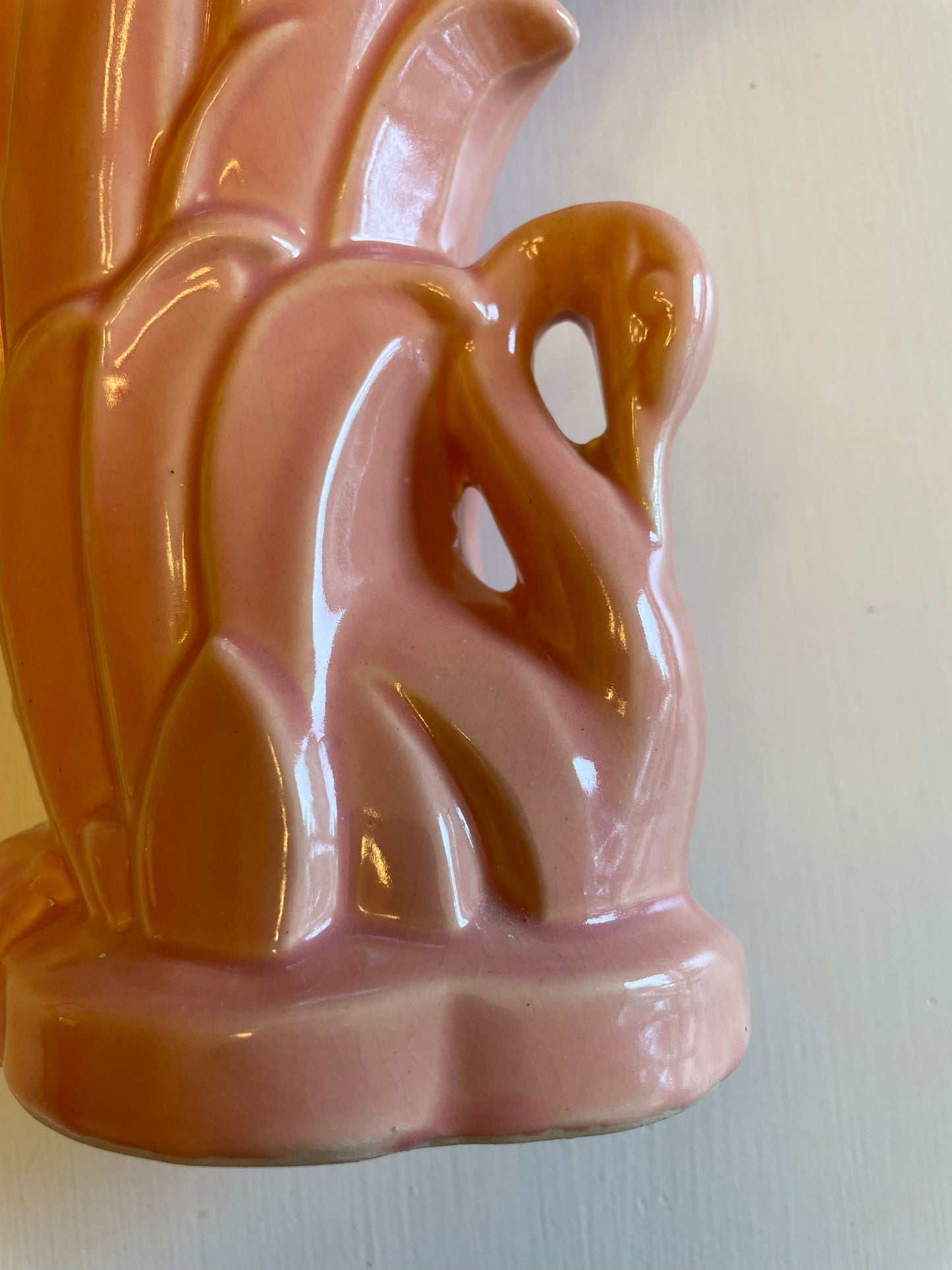 Pink McCoy Pottery Swam Vase