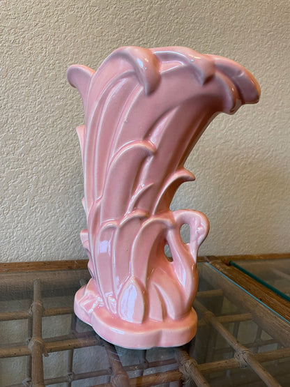 Pink McCoy Pottery Swam Vase